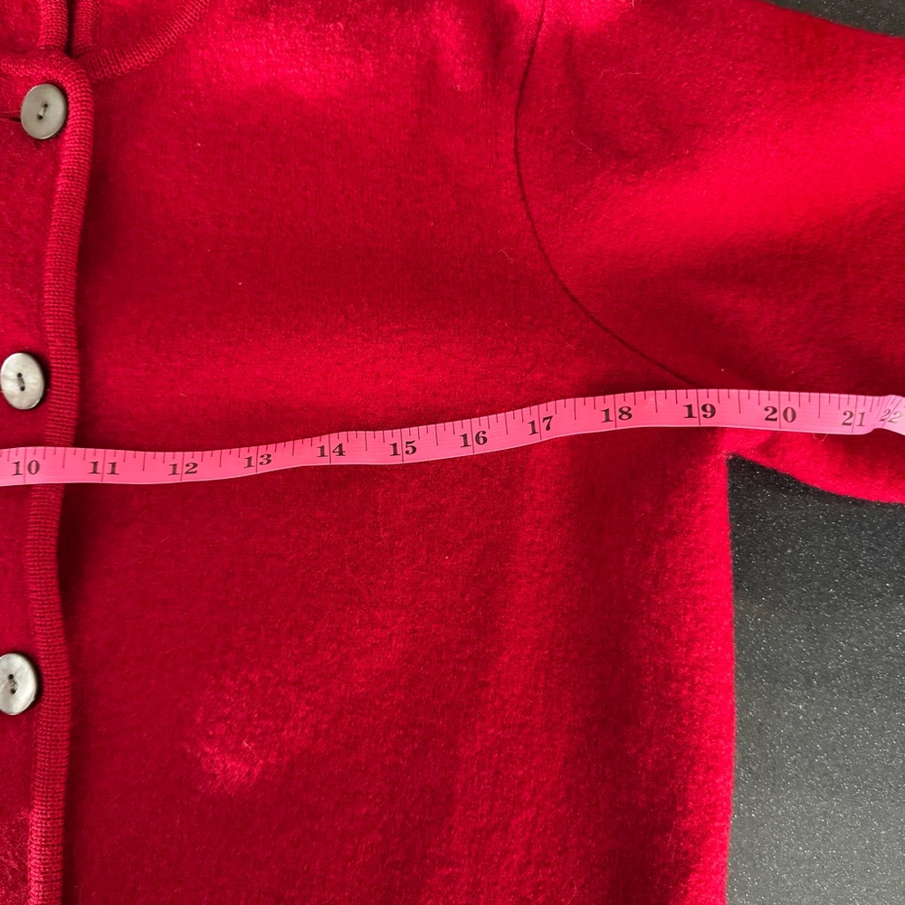 Vintage Red Wool Button-Up Jacket - image 7